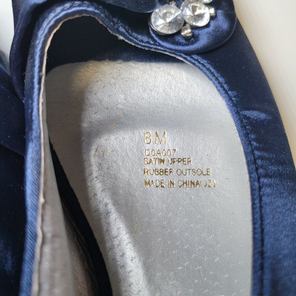 Beacon Fashion Heels Shoes Satin Blue 2 Inch Wedding Mother Bride Groom Womens 8 - Picture 6 of 11